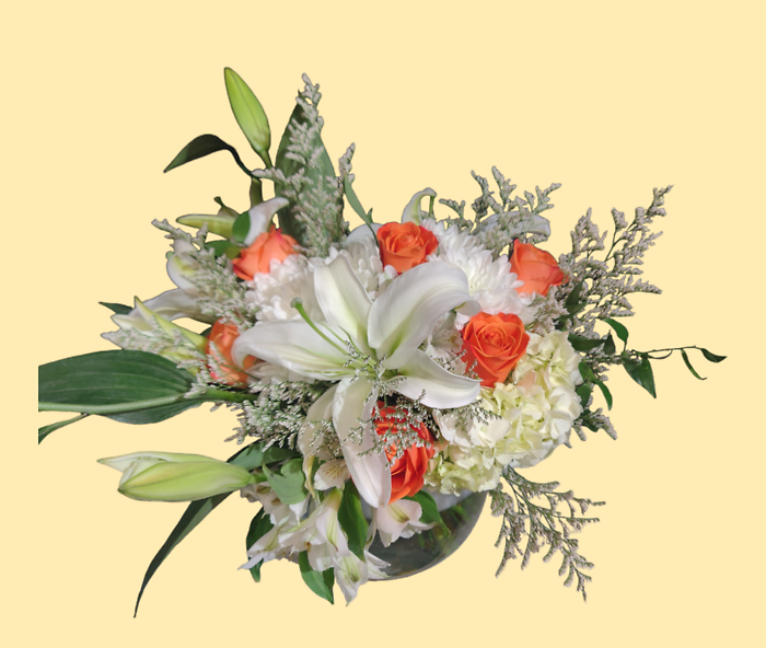 Peach Roses & Lilies