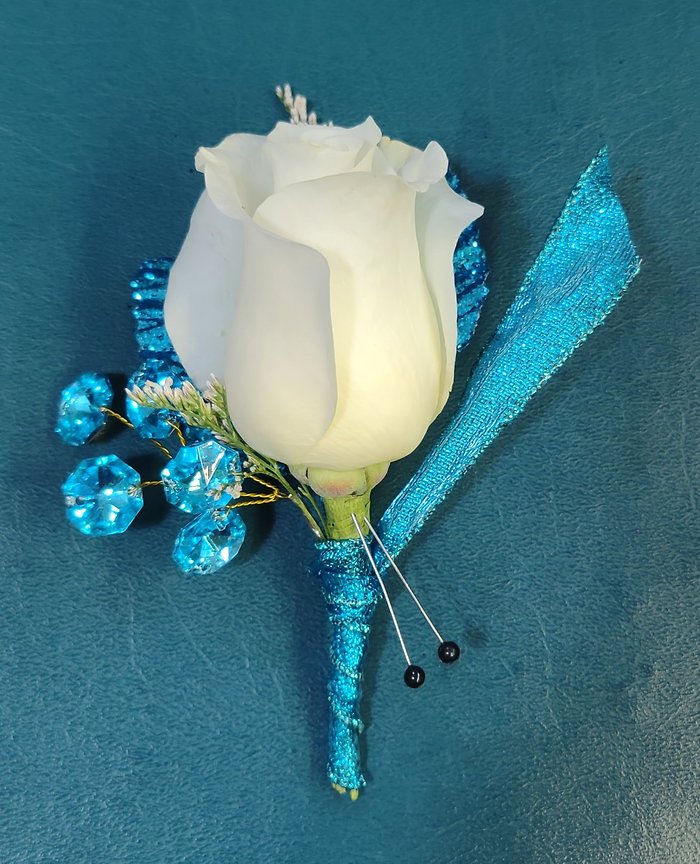Colorful Single Rose Boutonniere Upgraded