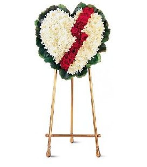 Small Broken Heart with Roses